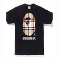 BAPE A Bathing Ape Check by Bathing Tee Black/Beige