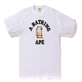 BAPE Check College Tee White/Beige