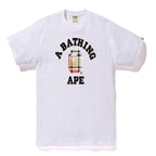 BAPE Check College Tee White/Beige