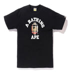 BAPE Check College Tee Black/Beige
