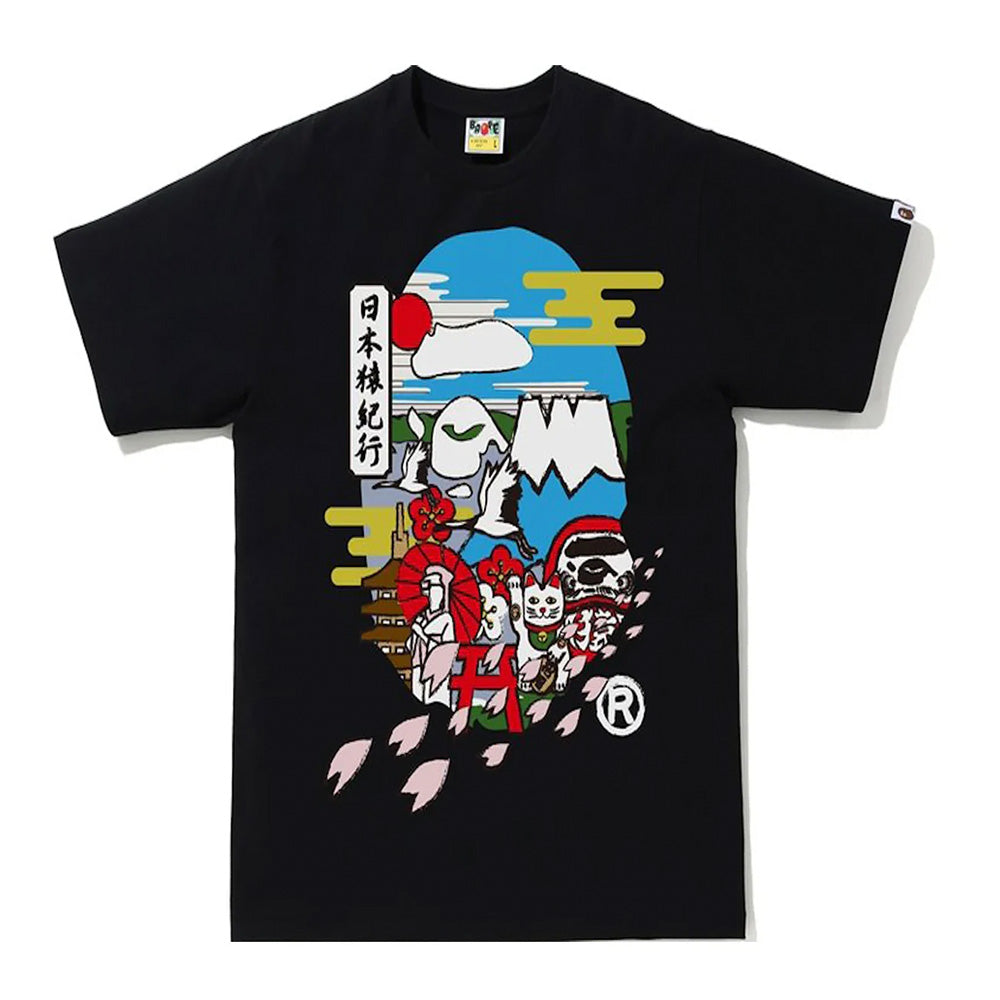 BAPE Japan Culture Ape Head Tee Black