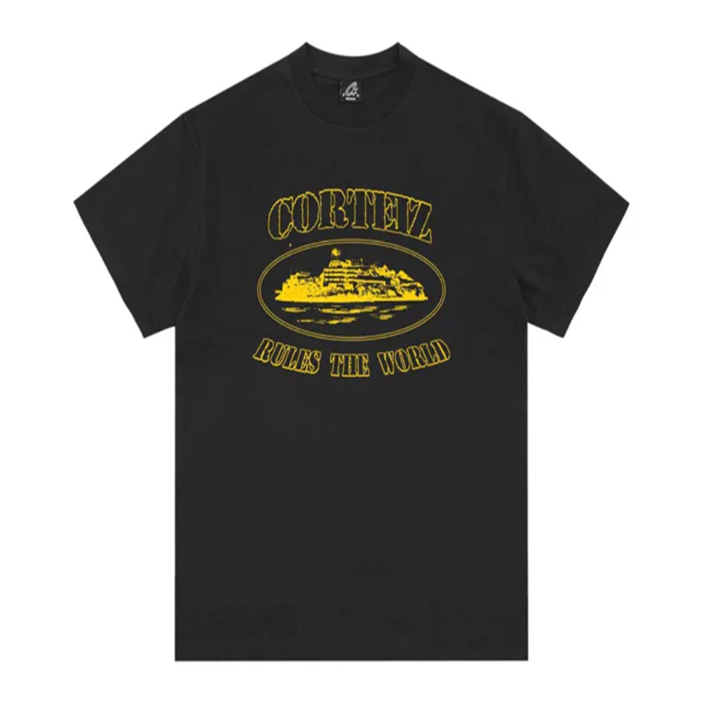 Corteiz OG Alcatraz Tee Black/Yellow