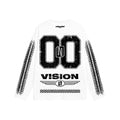 Unbranded White Long Sleeve Racer Tee