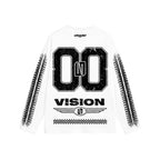 Unbranded White Long Sleeve Racer Tee