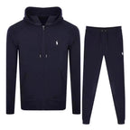 POLO RALPH LAUREN DOUBLE-KNIT FULL-ZIP HOODIE AND JOGGER PANT SET AVIATOR NAVY