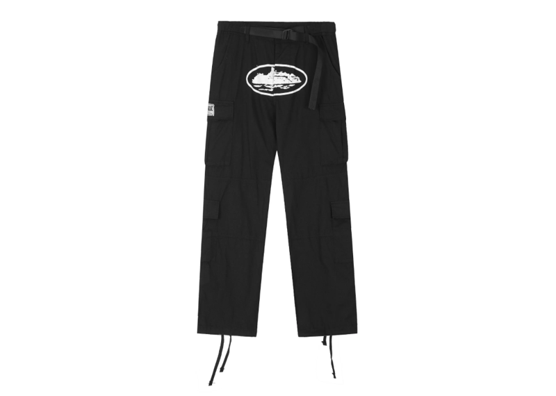 Corteiz Cargo Pants Black/White