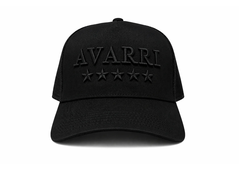 AVARRI STARS BLACK TRUCKER CAP