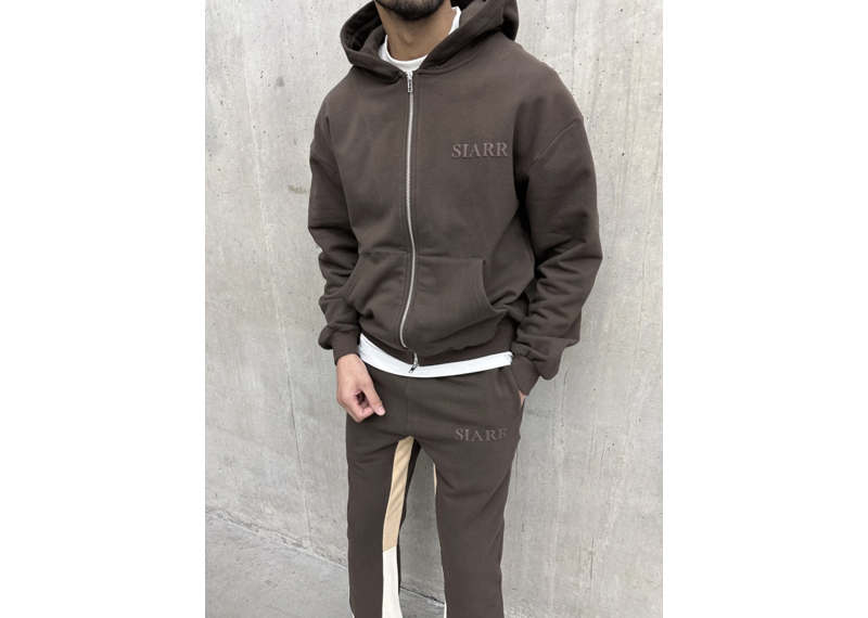 Siarr Zip Hoodie - Brown