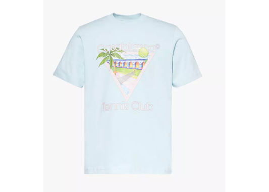 CASABLANCA Tennis Club Icon relaxed-fit cotton-jersey T-shirt