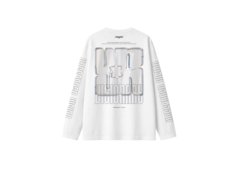Unbranded Vision White Long Sleeve Visionary Tee