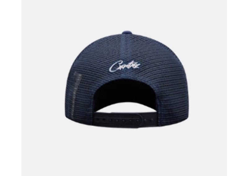 Corteiz Alcatraz Puff Print Trucker Hat - Navy
