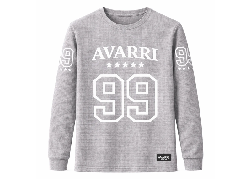 AVARRI 99 STARS MARL GREY LONG SLEEVE JERSEY