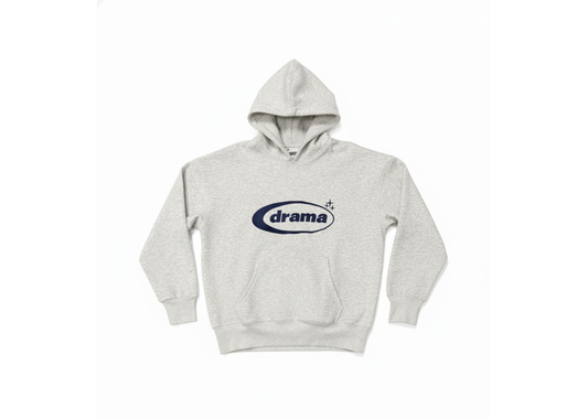 DRAMA CALL OVAL GREY NAVY HOODIE