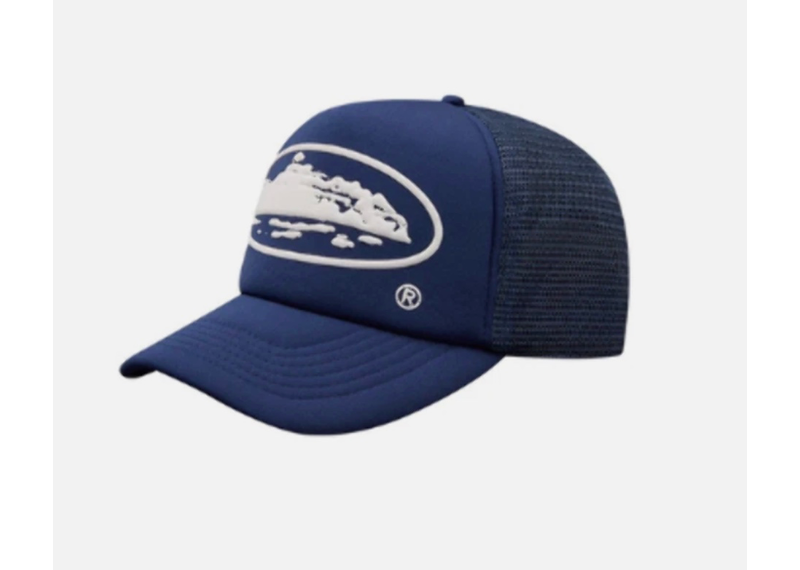 Corteiz Alcatraz Puff Print Trucker Hat - Navy