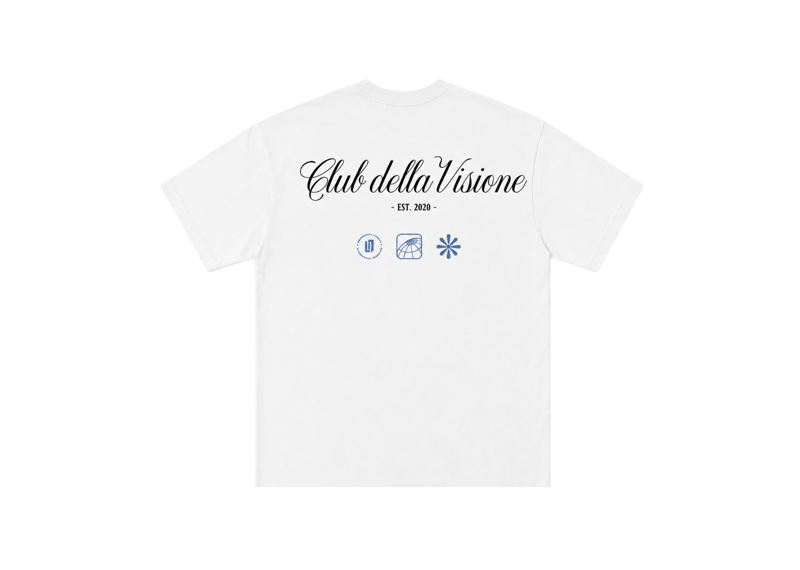 Unbranded White & Pink Club Della Vision Tee