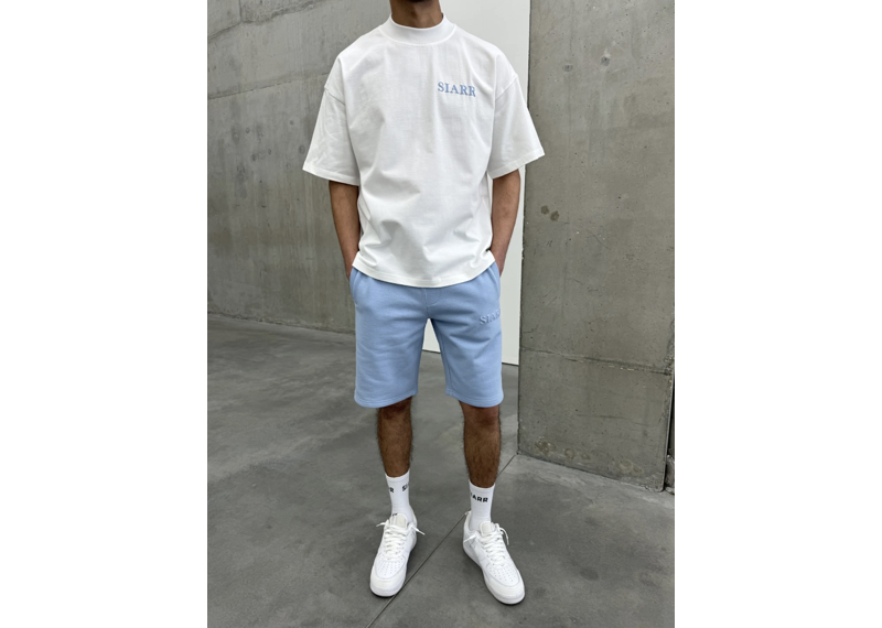 Siarr Puff Tee - White/Baby Blue