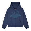 BROKEN PLANET ZIP-UP HOODIE NAVY