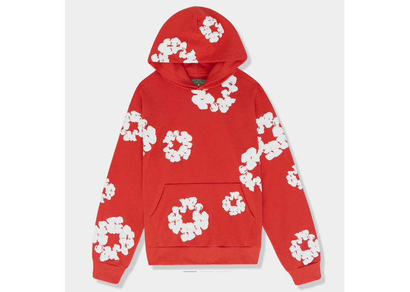 Denim Tears The Cotton Wreath Red Hoodie