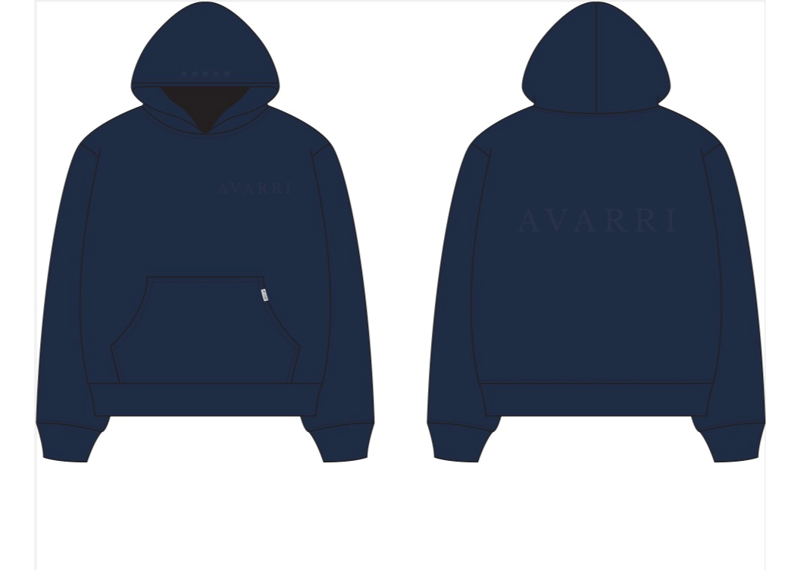 AVARRI STARS PULLOVER HOODIE DEEP NAVY
