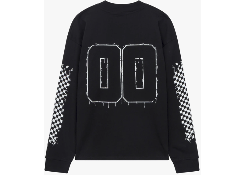 SIARR CHEQUERED L/S TEE BLACK