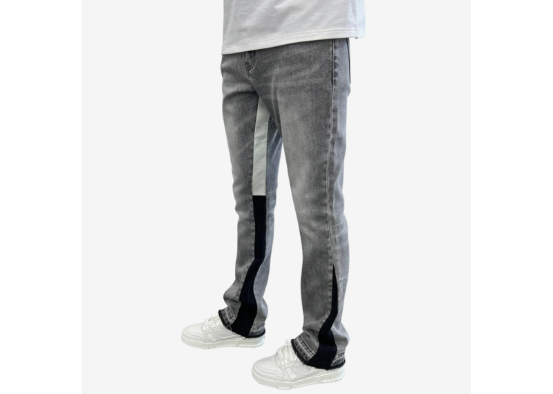 SIARR Flared Jeans Light Grey