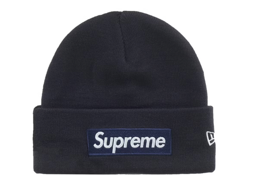 Supreme New Era Box Logo Beanie (FW25) - Navy