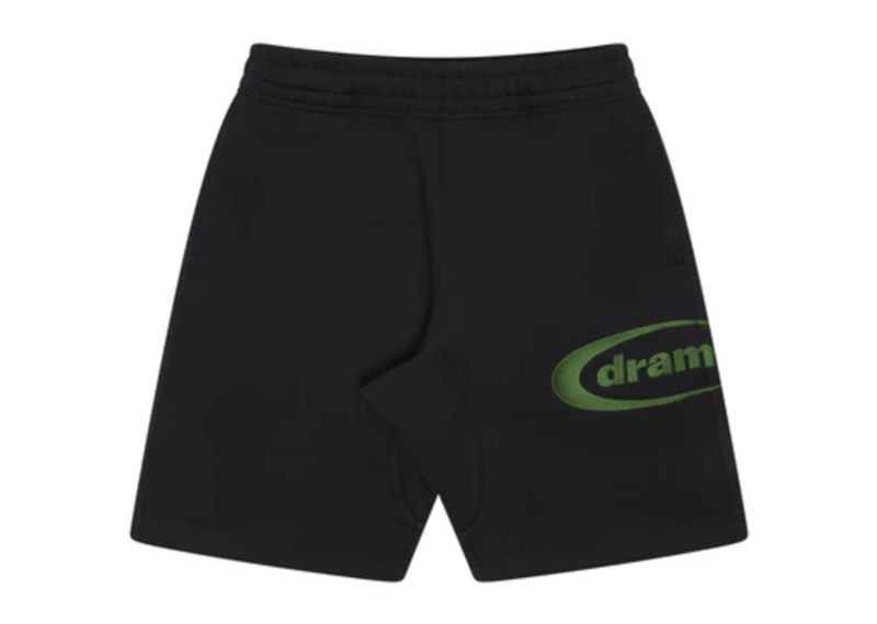 Drama Call Black Army Green Oval Shorts