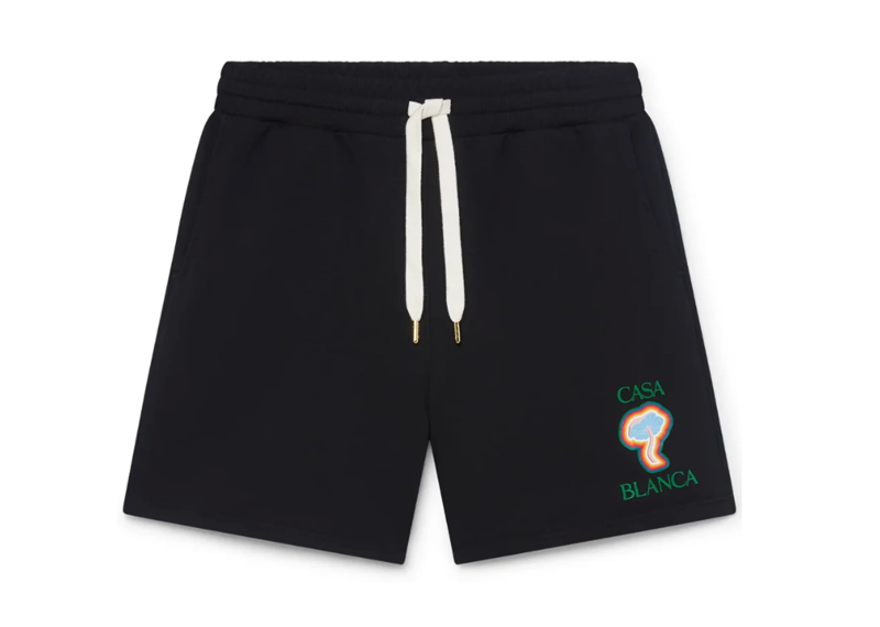 Casablanca Rainbow Mushroom Sweatshorts Black