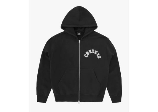 Corteiz Colly Arch Zip Hoodie - Black