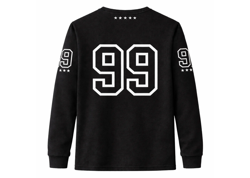 AVARRI 99 STARS JET BLACK LONG SLEEVE JERSEY