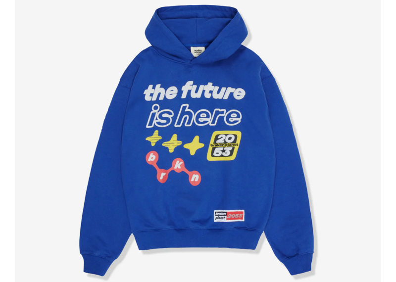 Broken Planet The Future Is Here Deep Blue Hoodie