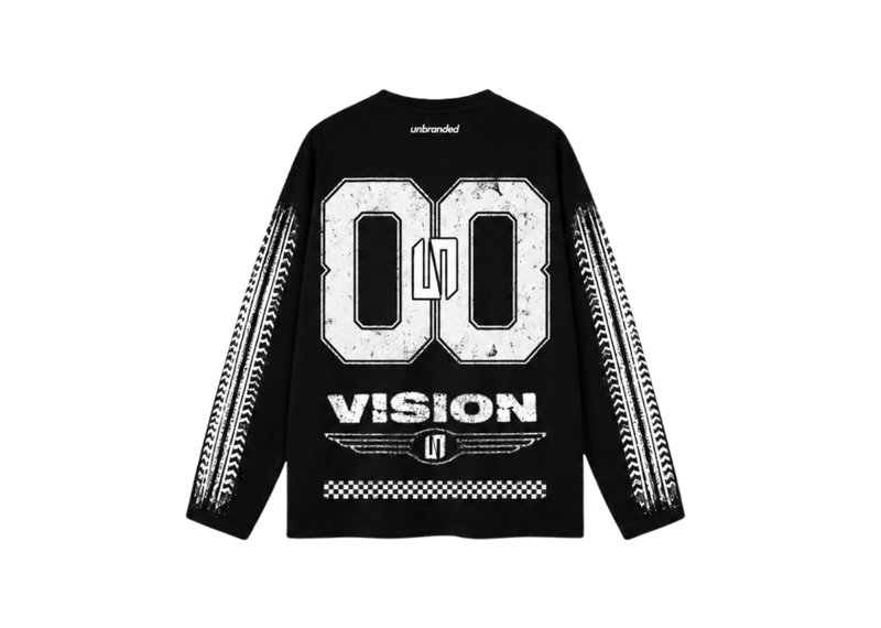Unbranded Black Long Sleeve Racer Tee