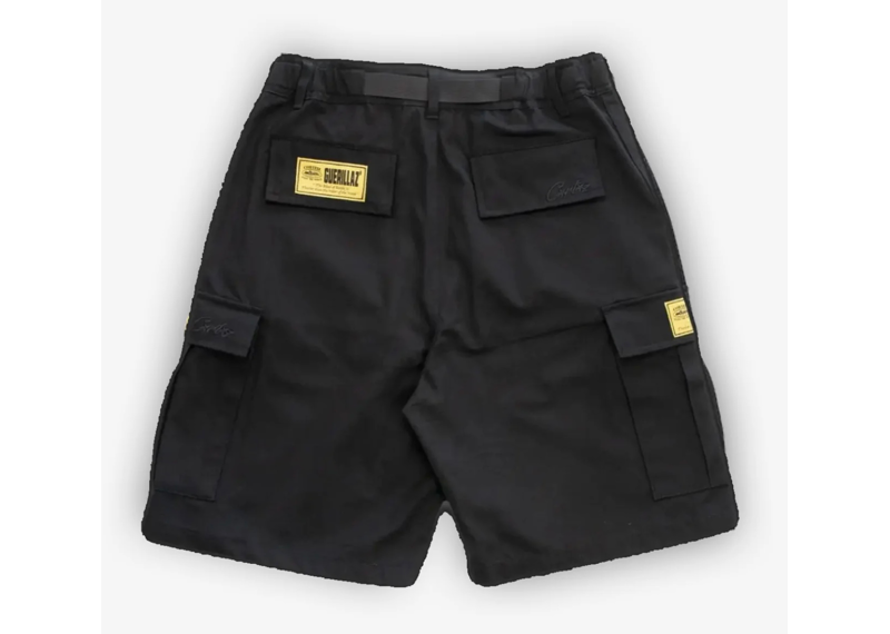 Corteiz RTW OG Alcatraz Cargo Shorts - Triple Black