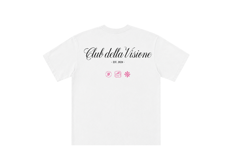 Unbranded White & Blue Club Della Visione Tee