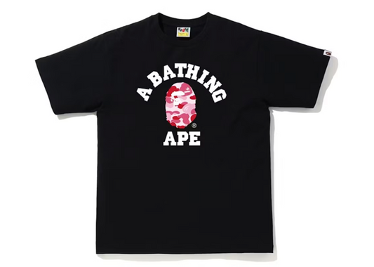 BAPE ABC Camo College Tee - Black/Pink