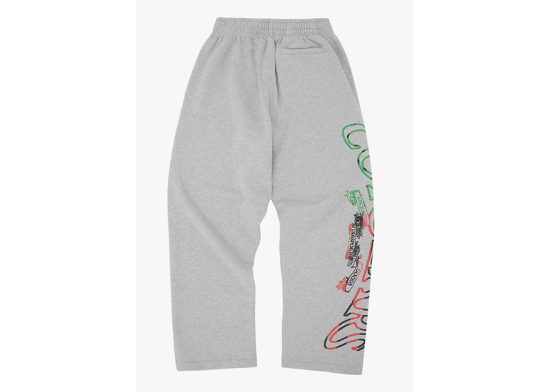 Corteiz x Denim Tears CORTEARS Open Hem Sweatpant Heather Grey