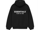 Fear Of God Essentials Fleece Black Hoodie (FW24)