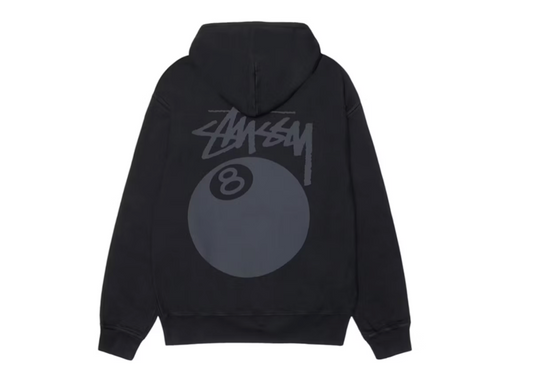 Stussy 8 Ball Pigment Dyed Hoodie - Black