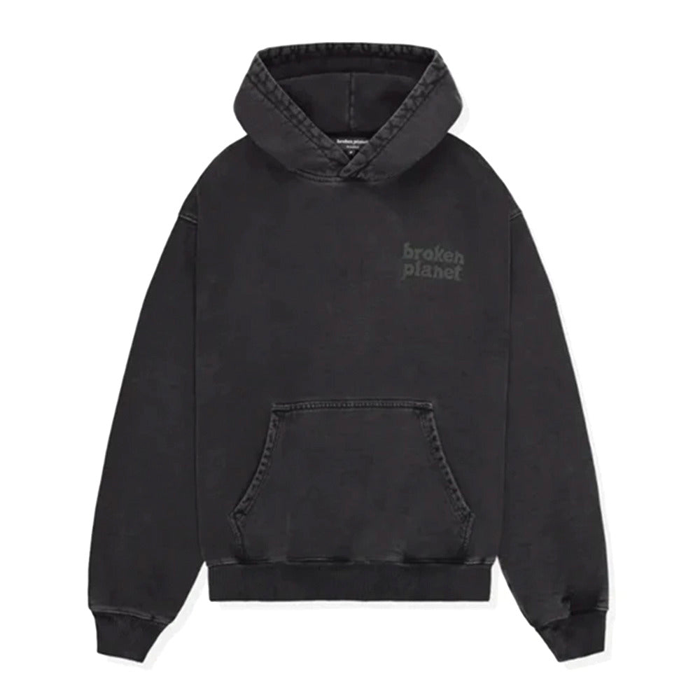 Broken Planet Basics Washed Midnight Black Hoodie