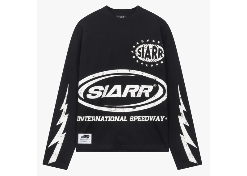 SIARR SPEEDWAY L/S TEE BLACK