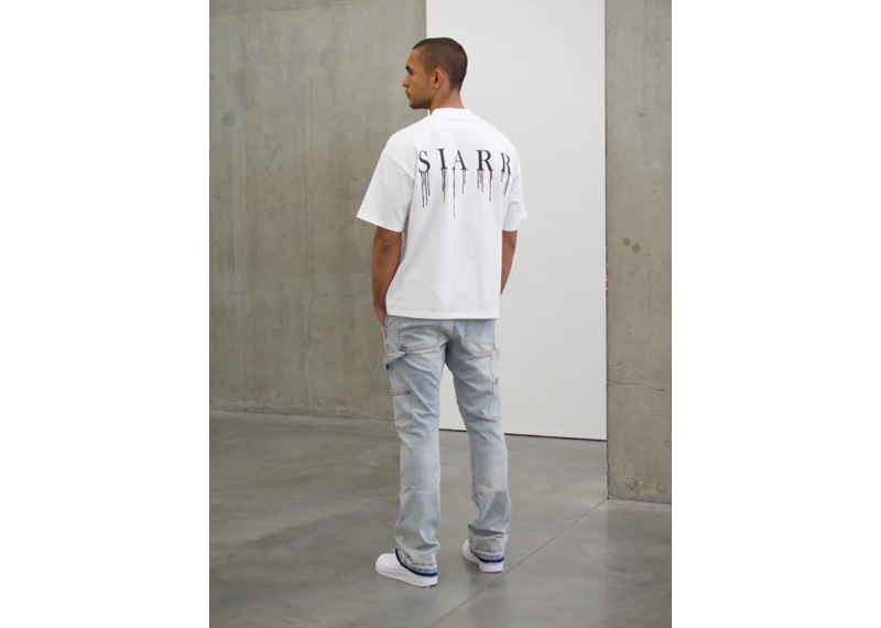 SIARR RELAXED DRIP TEE - WHITE