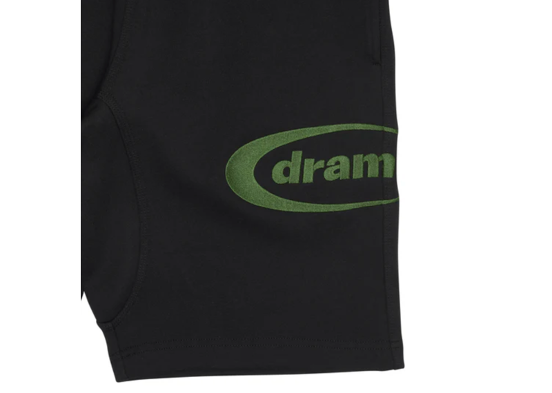 Drama Call Black Army Green Oval Shorts
