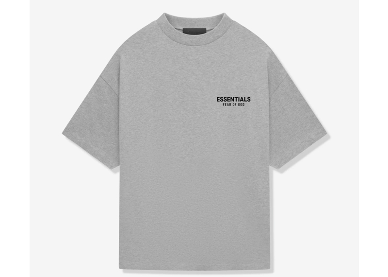 Fear Of God Essentials Jersey Crewneck Light Heather Grey T Shirt