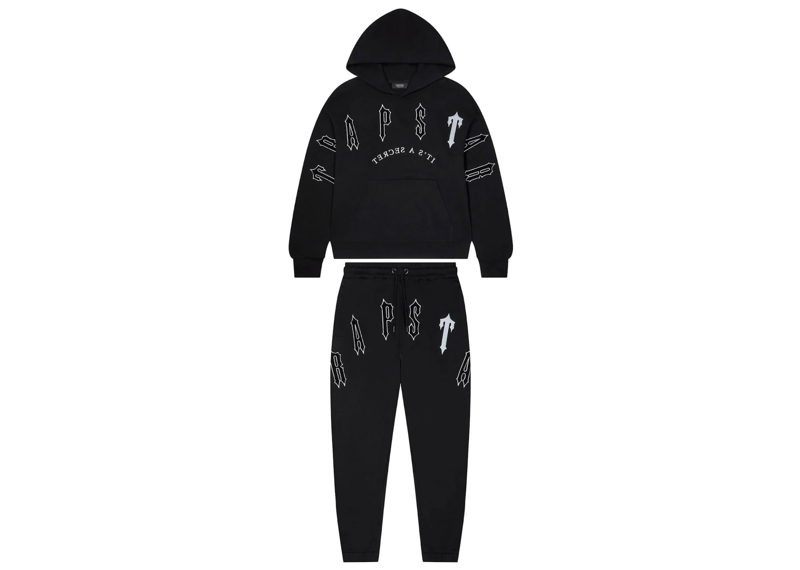 TRAPSTAR IRONGATE ARCH CHENILLE 2.0 TRACKSUIT BLACK/WHITE